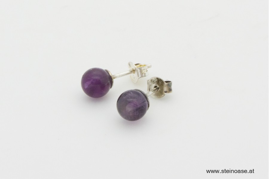 Ohrstecker Amethyst  Silber 6mm